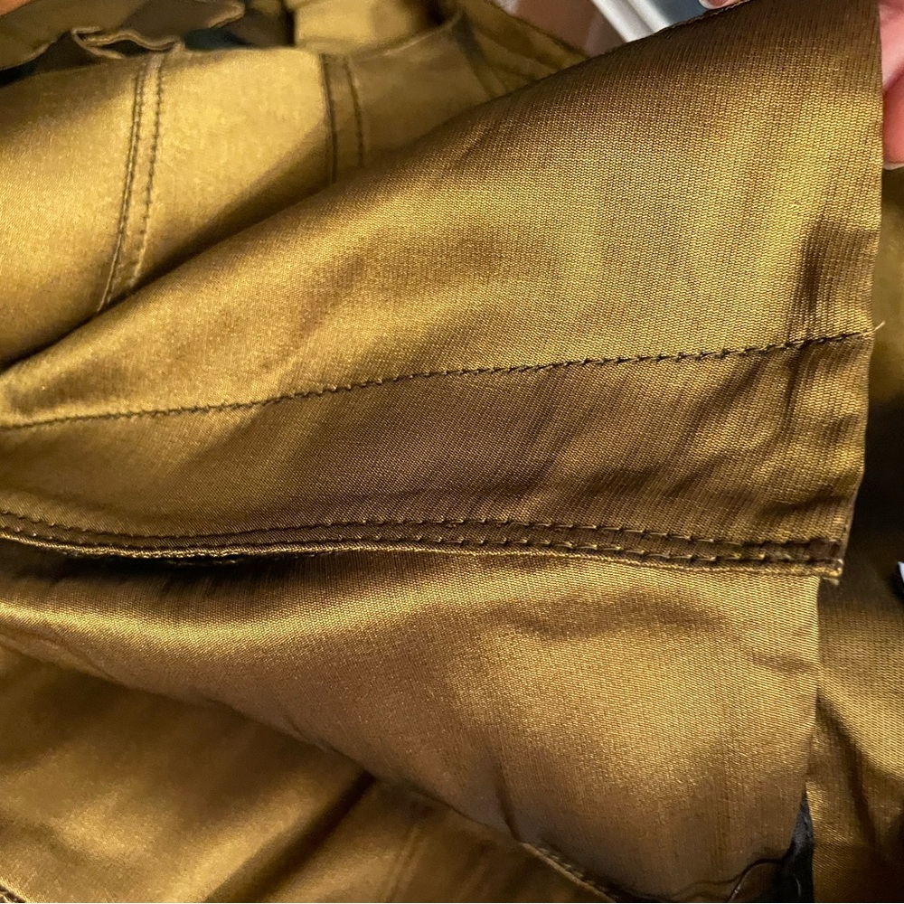 MUGLER Metallic bronze gold Trousers BNWT Stunning EXCLUSIVE for christm… - Picture 13 of 16